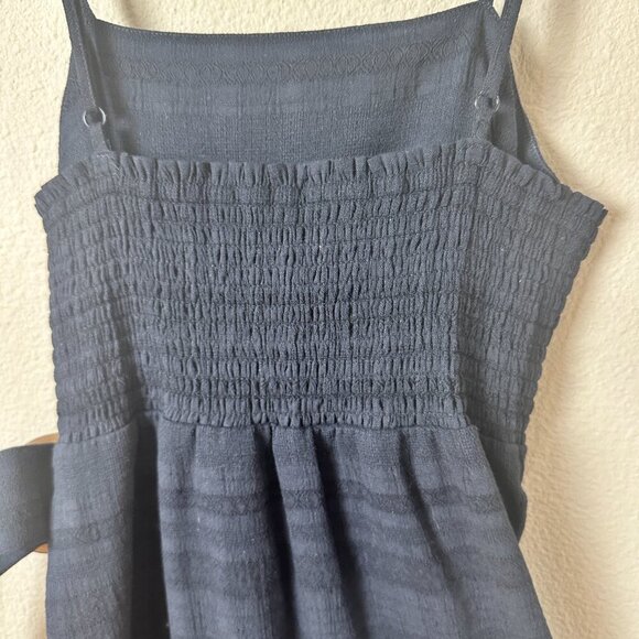 AMERICAN EAGLE Black Linen-like Belted WRap Mini Dress Size XS - Picture 5 of 11
